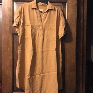 Mustard Yellow Button Up Dress